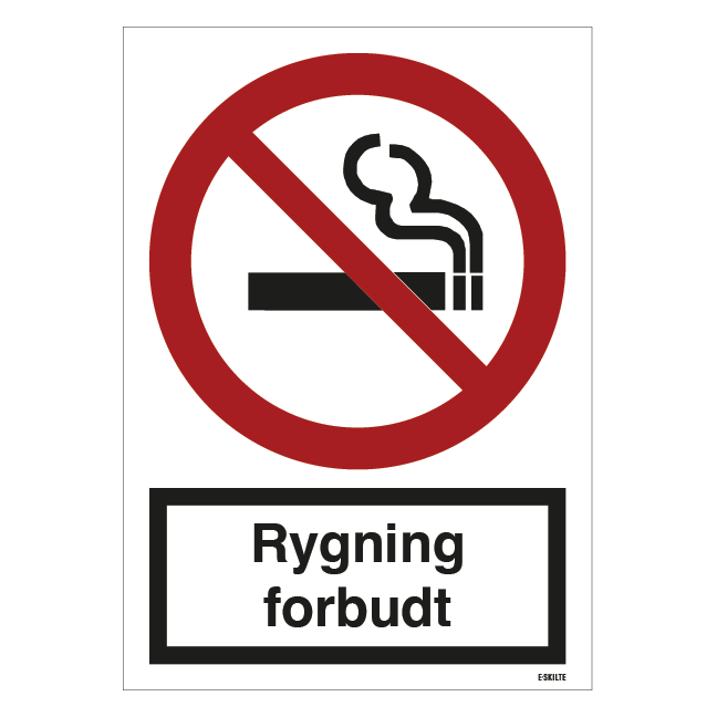 Rygning forbudt skilt til landbrug