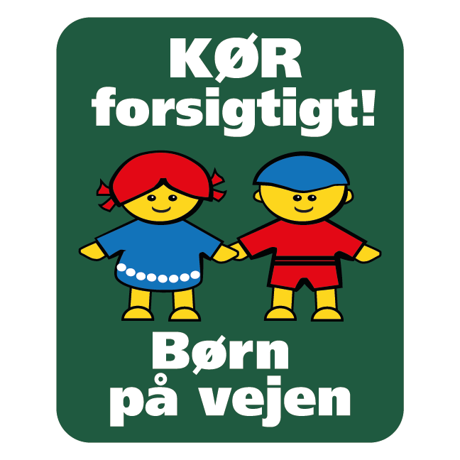 Kør forsigtigt! Børn. Advarselsskilt