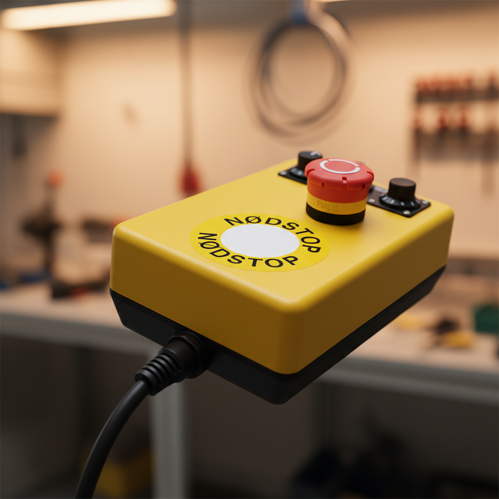 Nødstop gul skilt - Billede 3