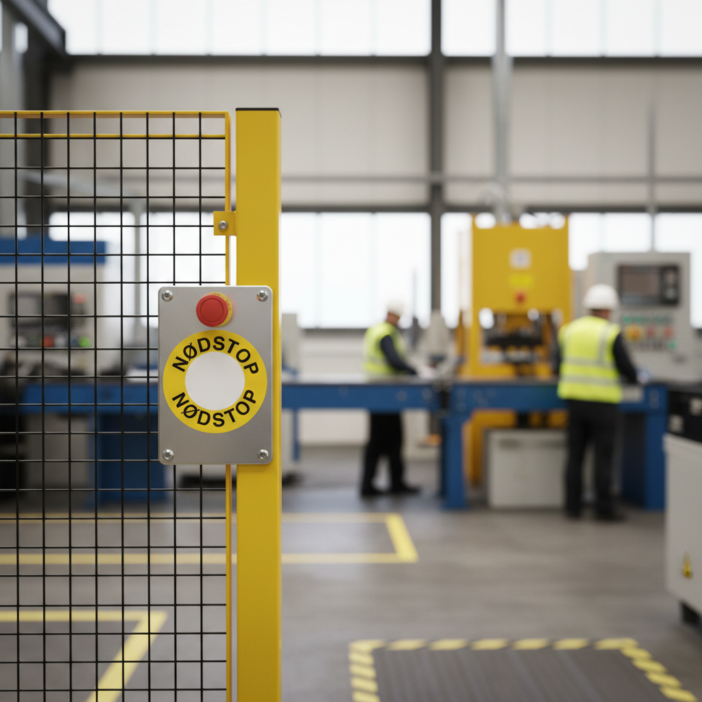 Nødstop gul skilt - Billede 2