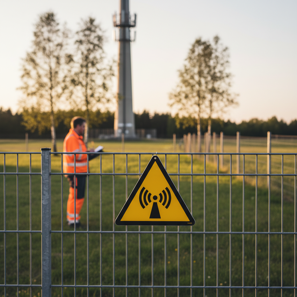 W005 Ikke-ioniserende stråling skilt - Billede 2
