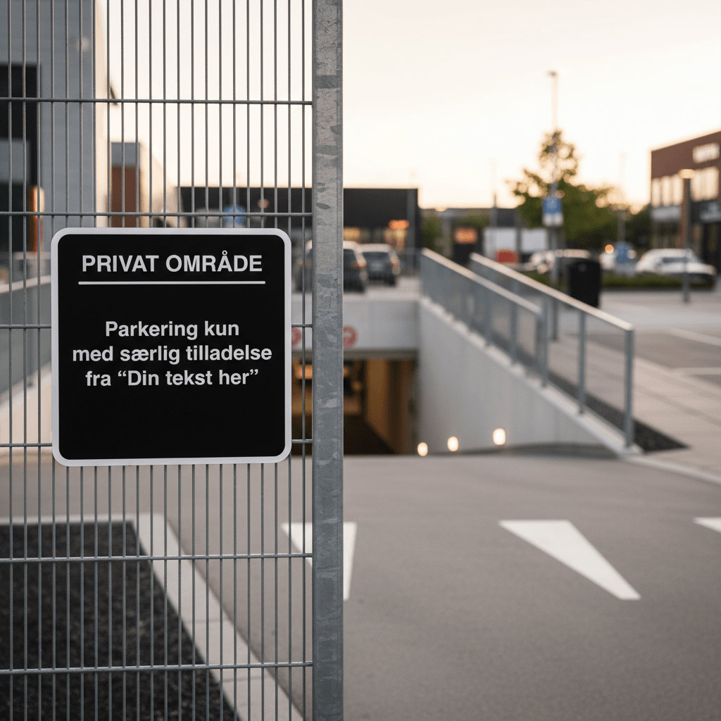 Privat område - Design-selv Parkering kun med særlig tilladelse fra skilt - Billede 4