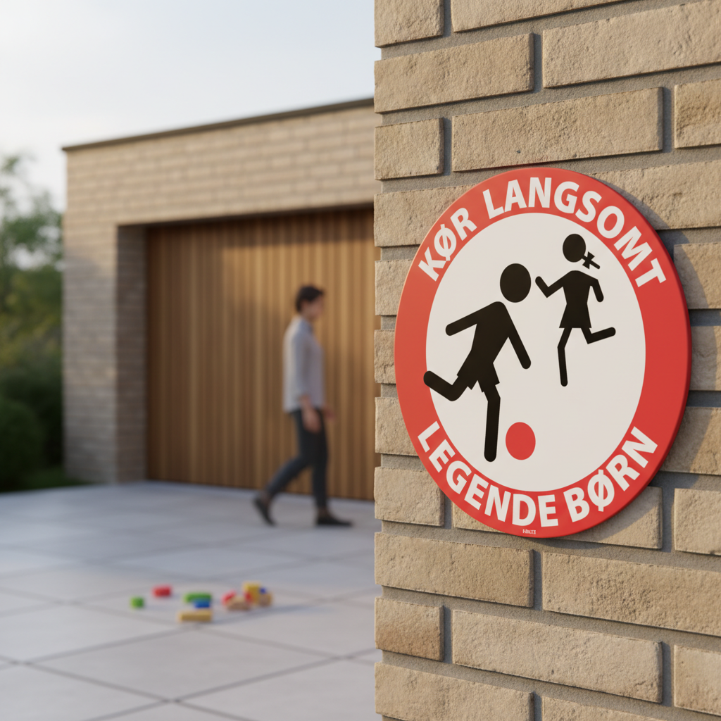 Kør langsomt legende børn skilt - Billede 5