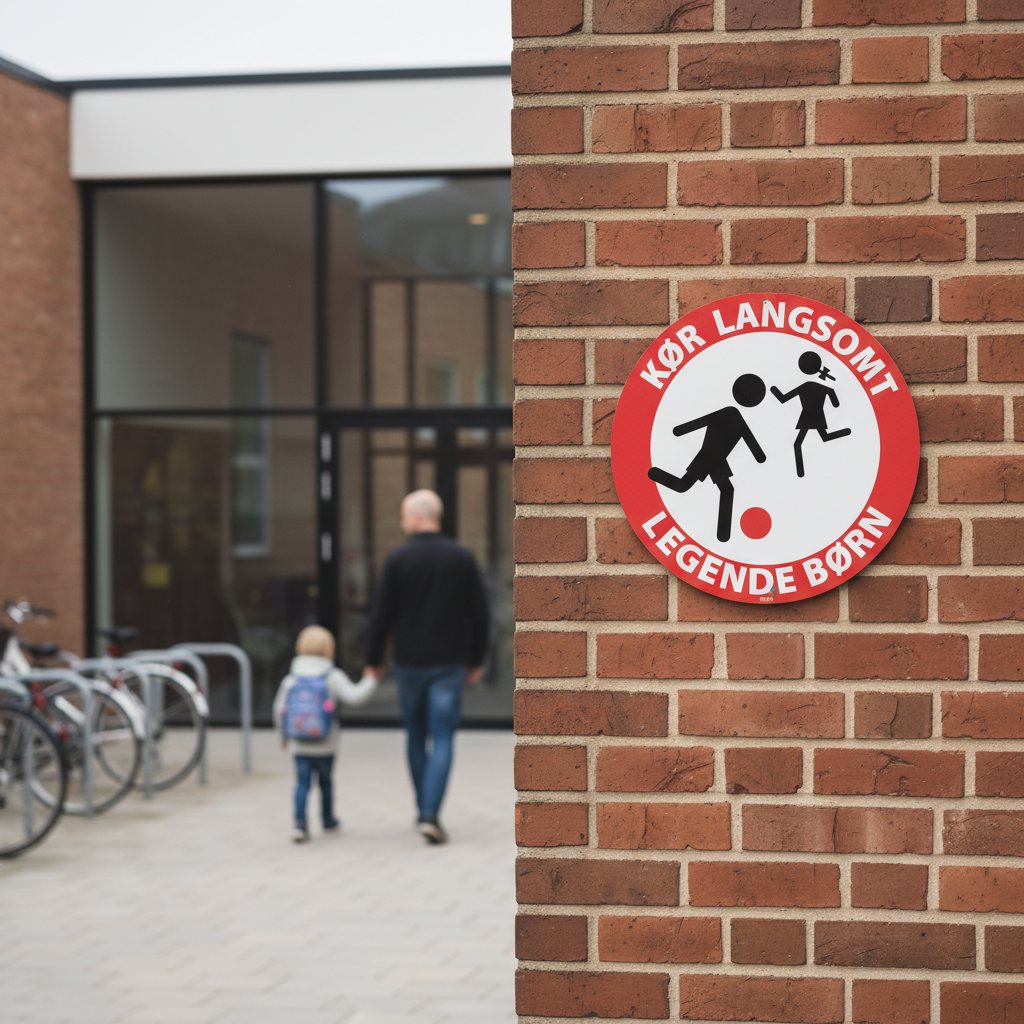 Kør langsomt legende børn skilt - Billede 4