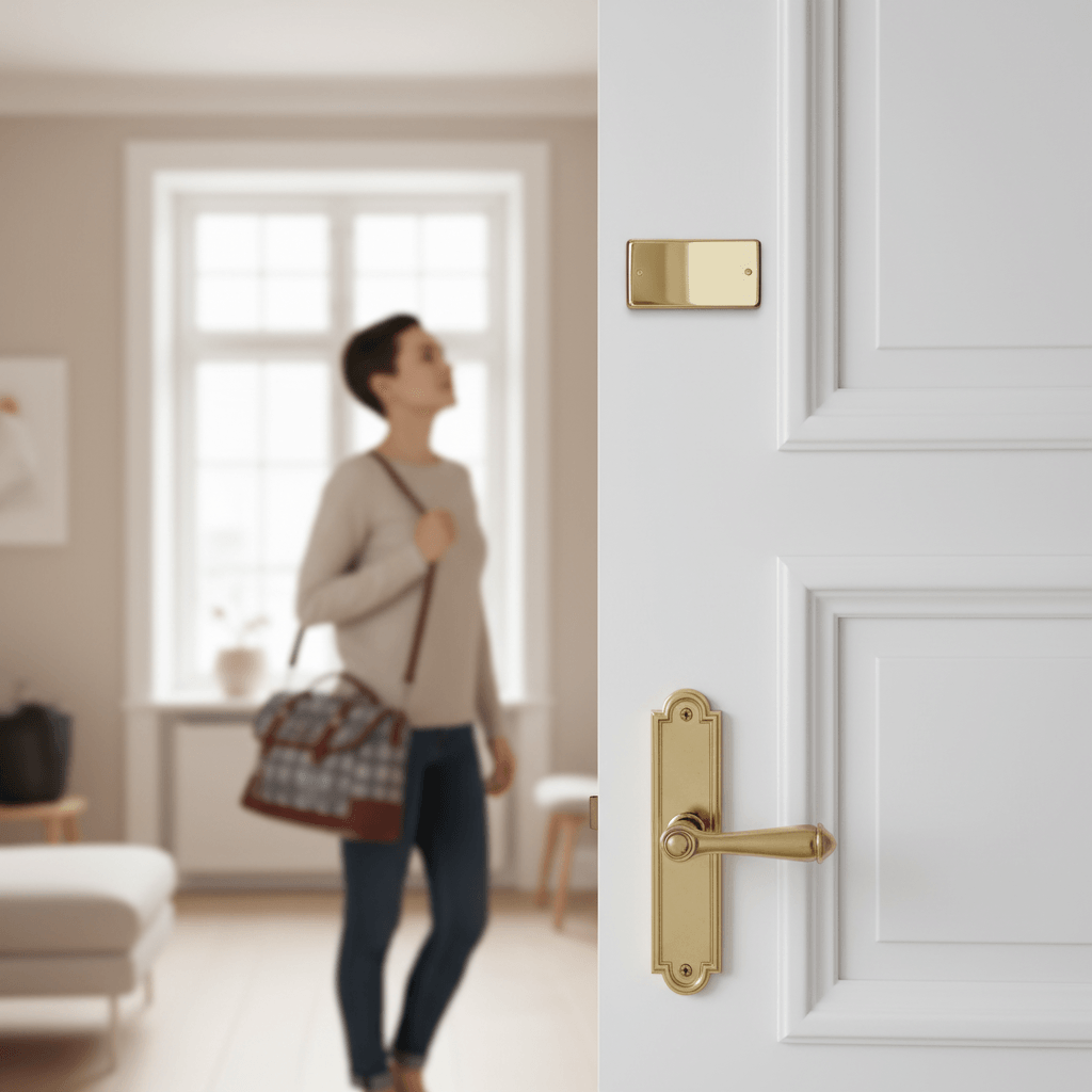 Dørskilt Messing - Rektangel - Billede 4