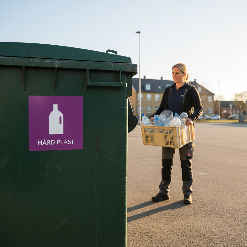 Hård plast affald skilt - Dansk Affaldssortering - Billede 4