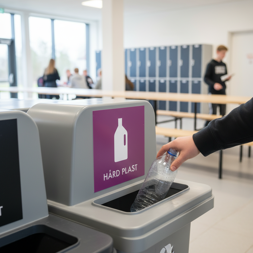 Hård plast affald skilt - Dansk Affaldssortering - Billede 3