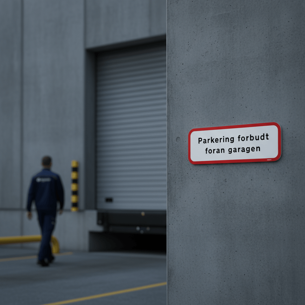 Parkering forbudt foran garagen skilt - Billede 5