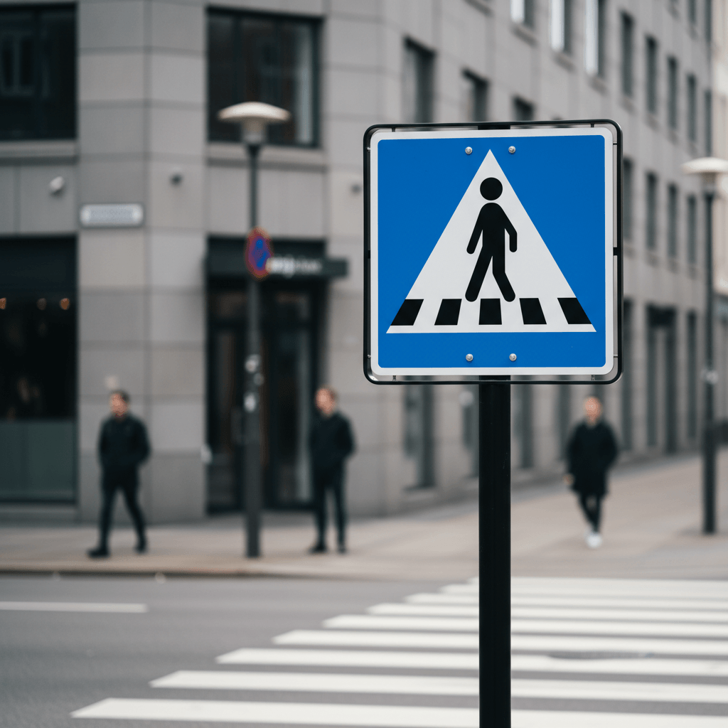 E17 - Fodgængerfelt skilt - Billede 3