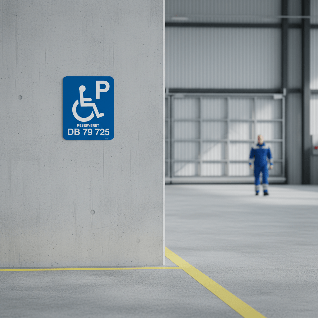 Handicapparkeringsplads reserveret til nr. plade - Billede 4