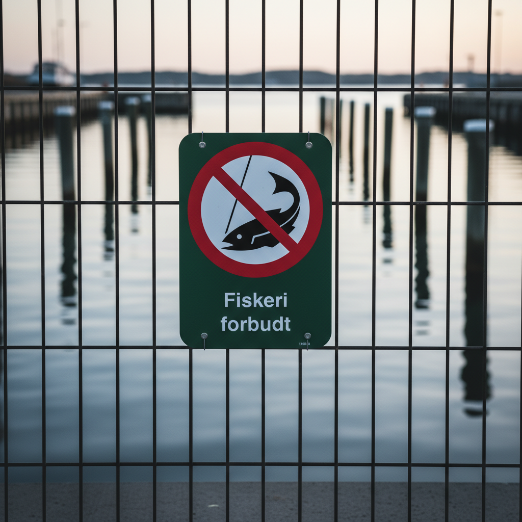 Fiskeri forbudt skilt - Billede 3