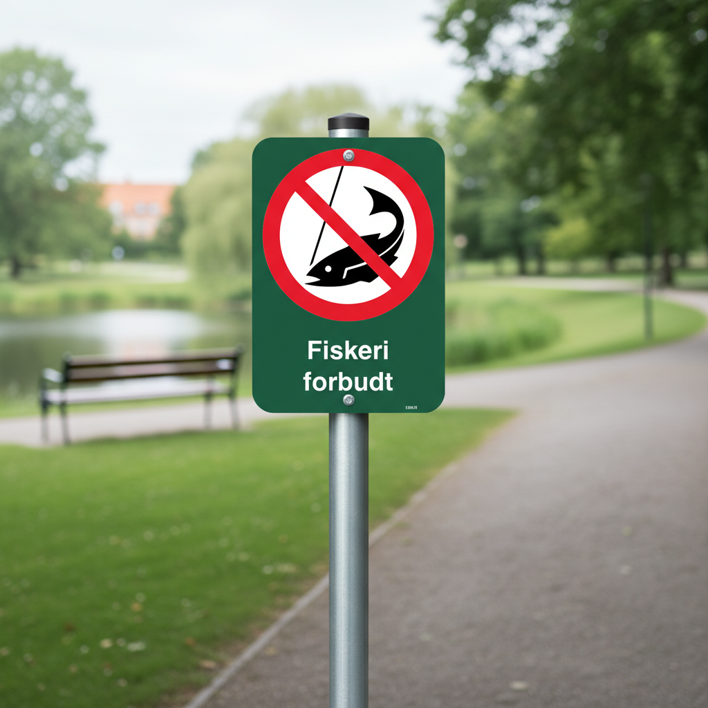 Fiskeri forbudt skilt - Billede 4
