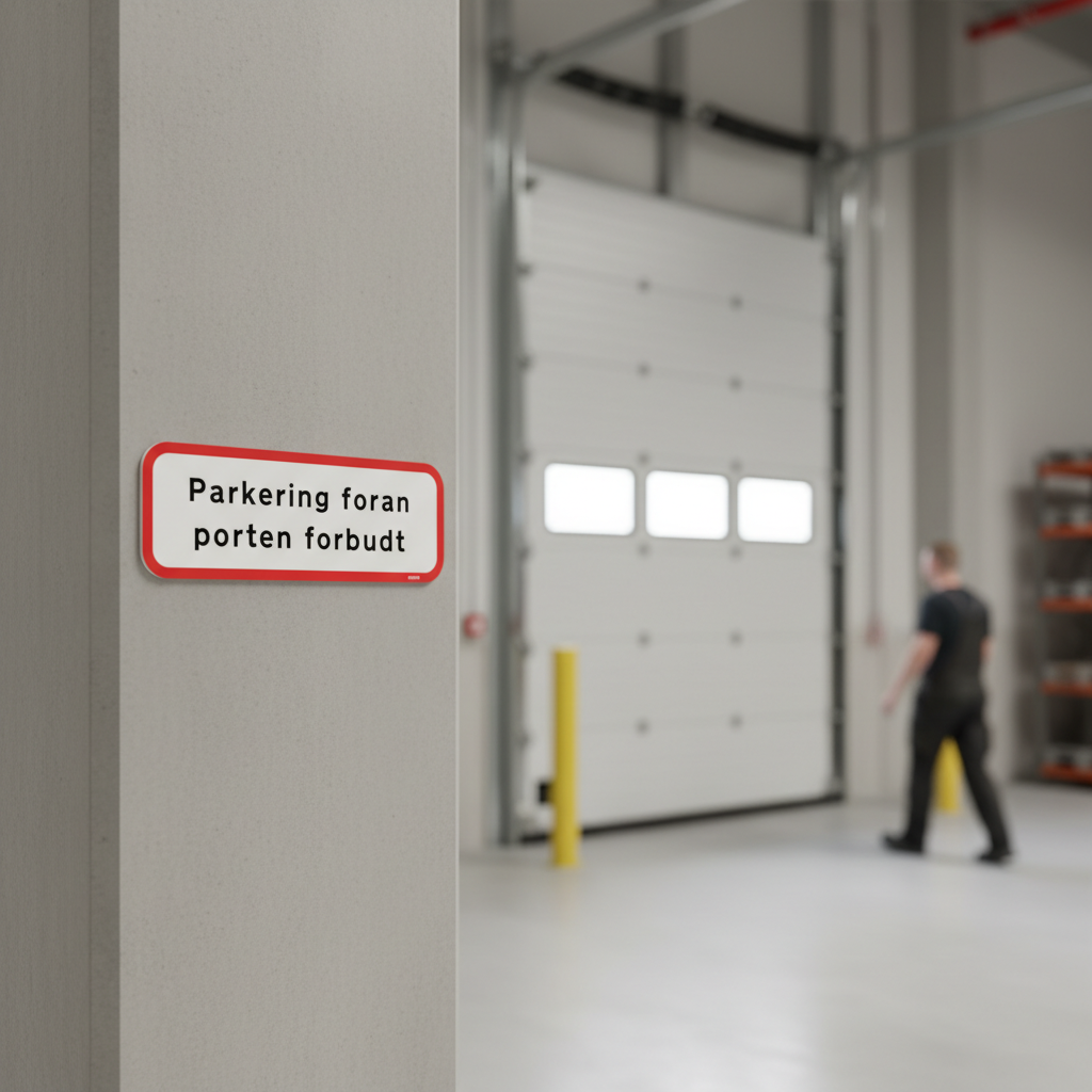 Parkering foran porten forbudt skilt - Billede 4