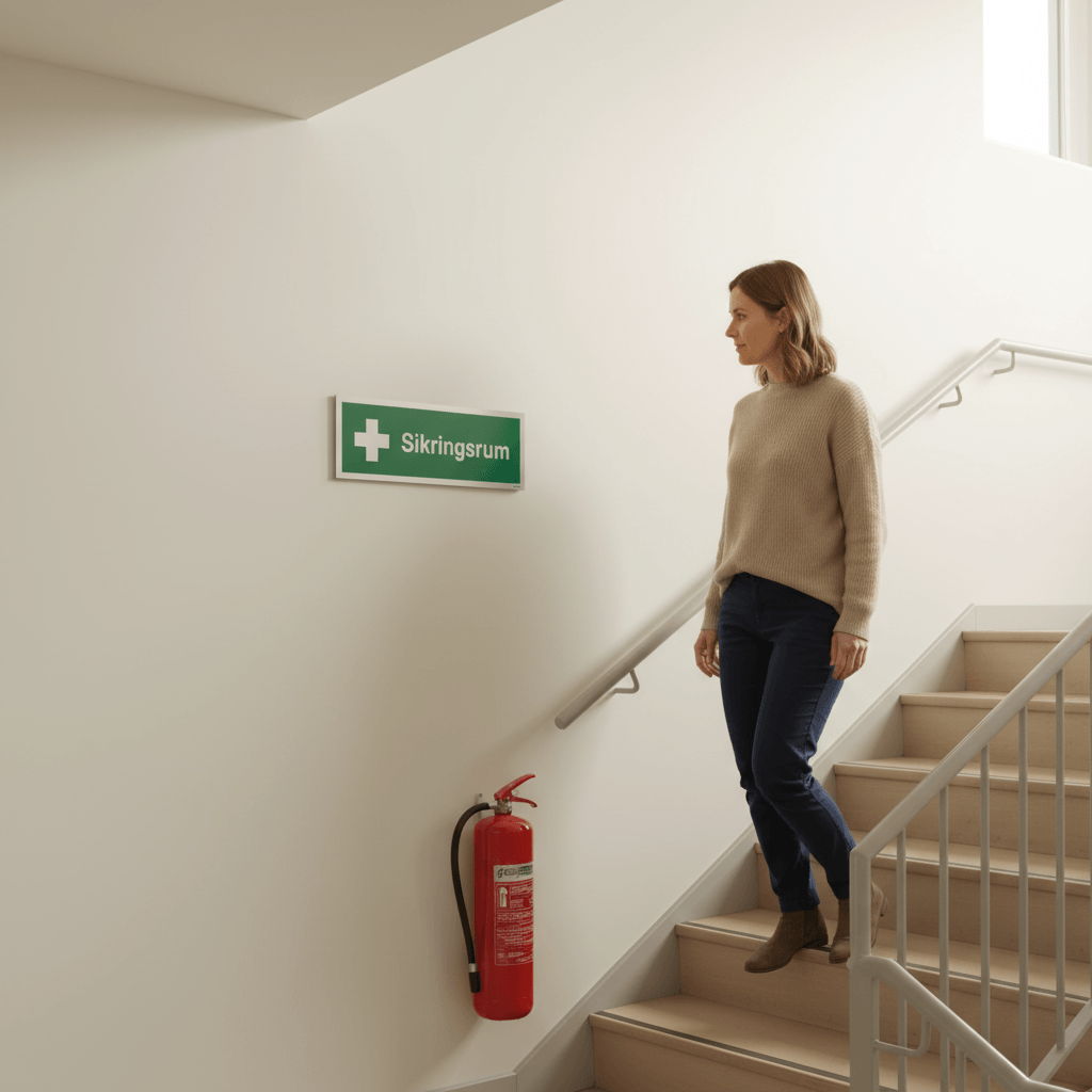 Sikringsrum skilt - Billede 4