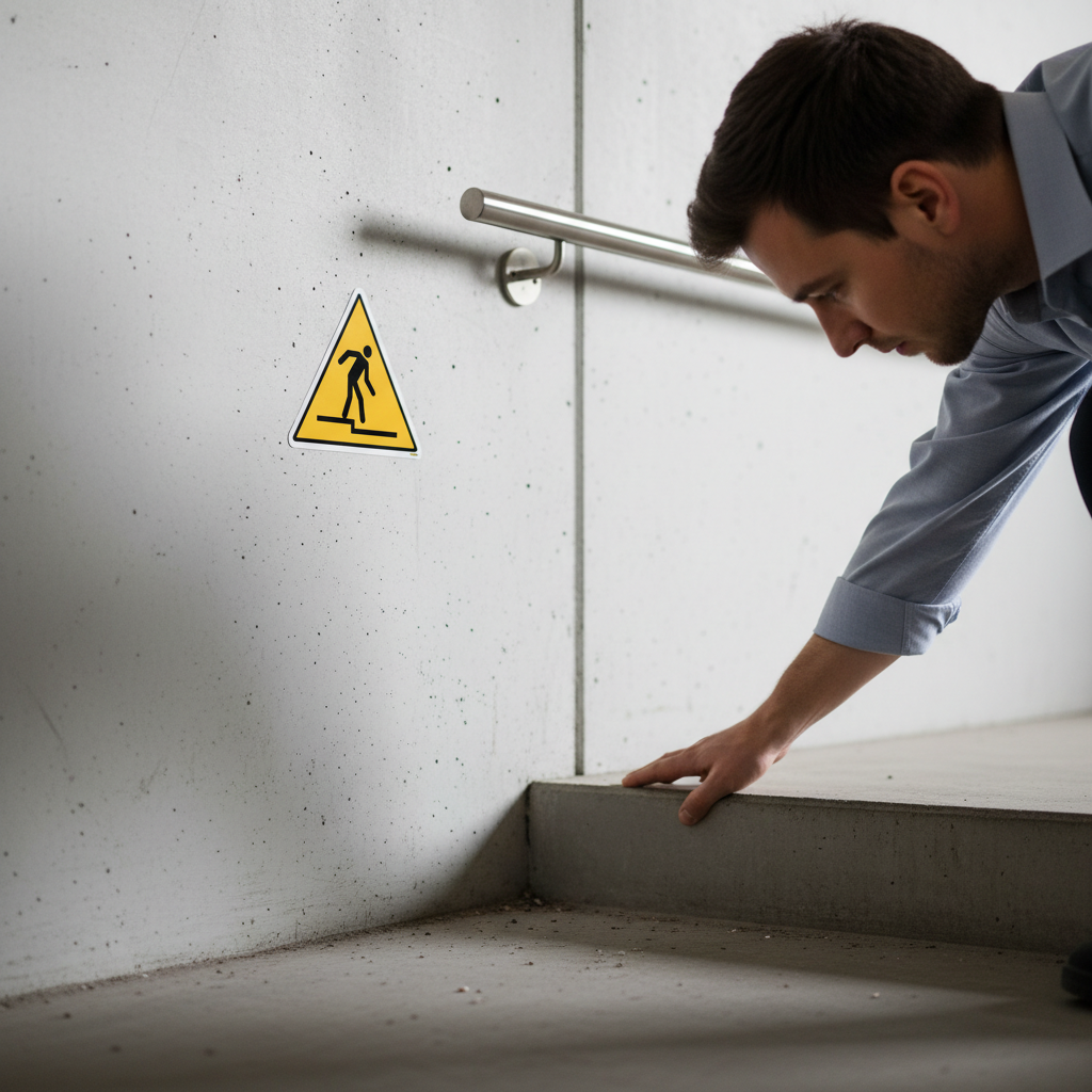 W070 Advarsel: Trin ned skilt - Billede 2