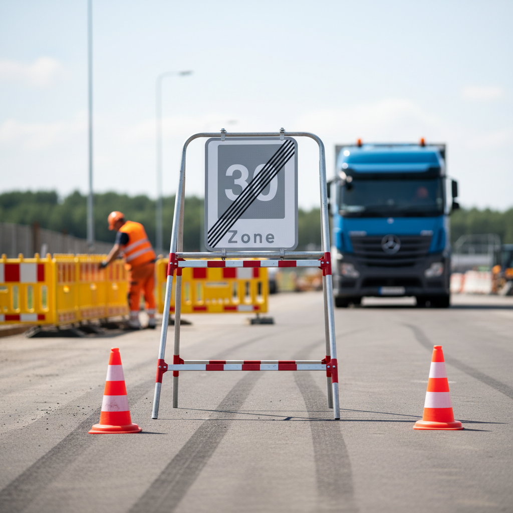 E54 - Ophør af område med fartdæmpning skilt - Billede 3