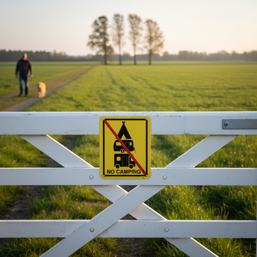 No Camping! skilt - Billede 5