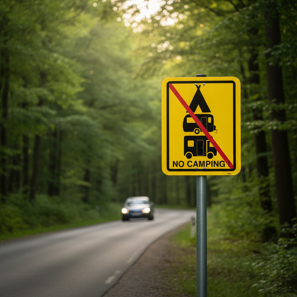 No Camping! skilt - Billede 3