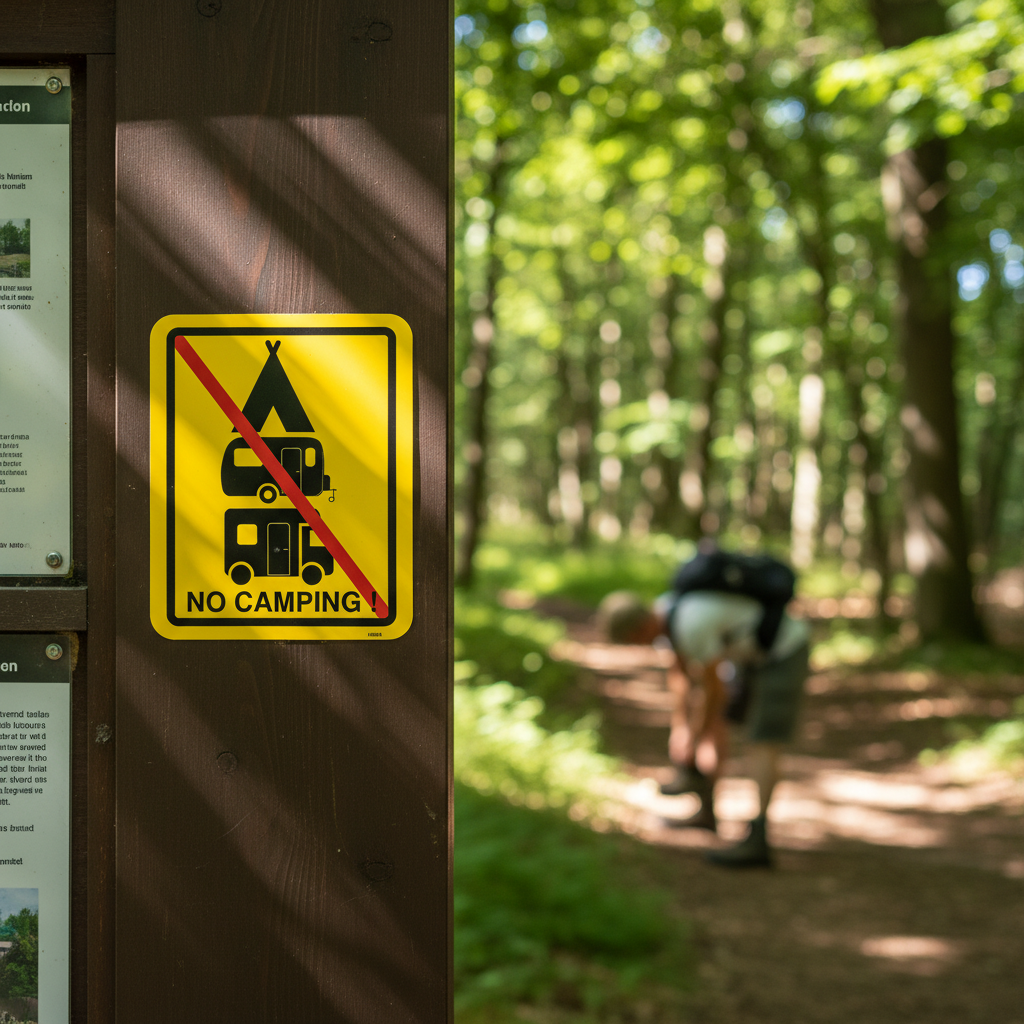 No Camping! skilt - Billede 4