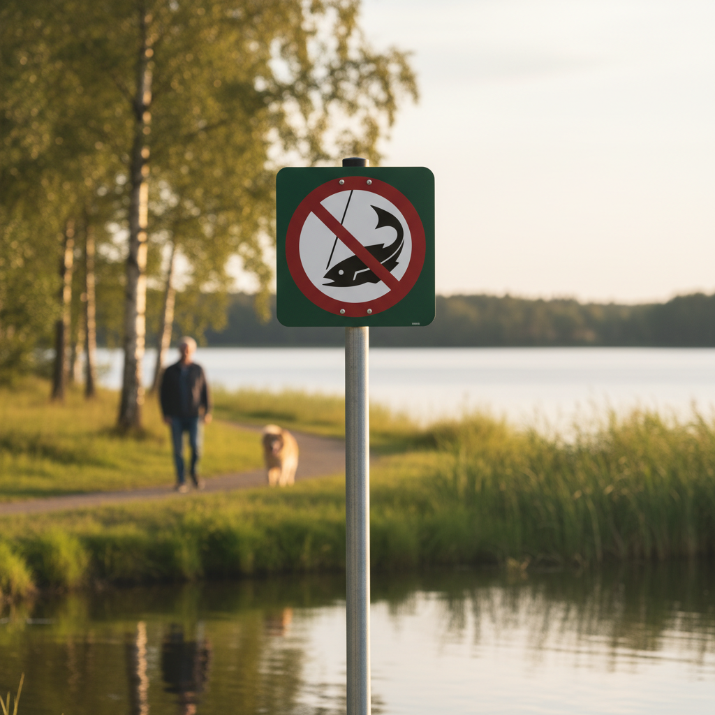 Fiskeri forbudt skilt - Billede 2