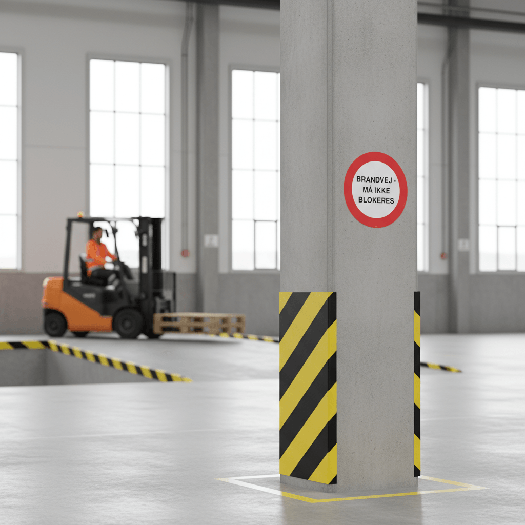 Brandvej må ikke blokeres skilt - Billede 5