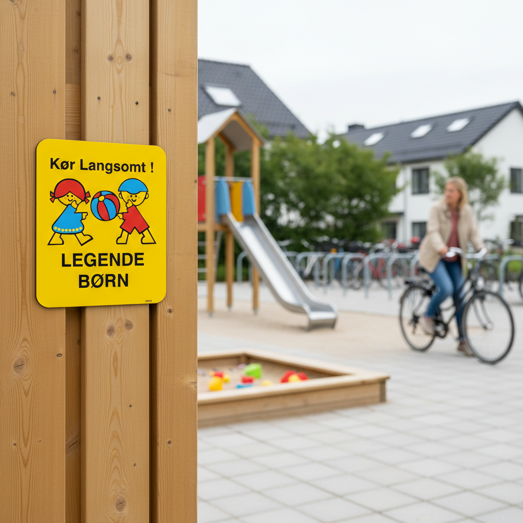 Kør langsomt legende børn skilt - Billede 3