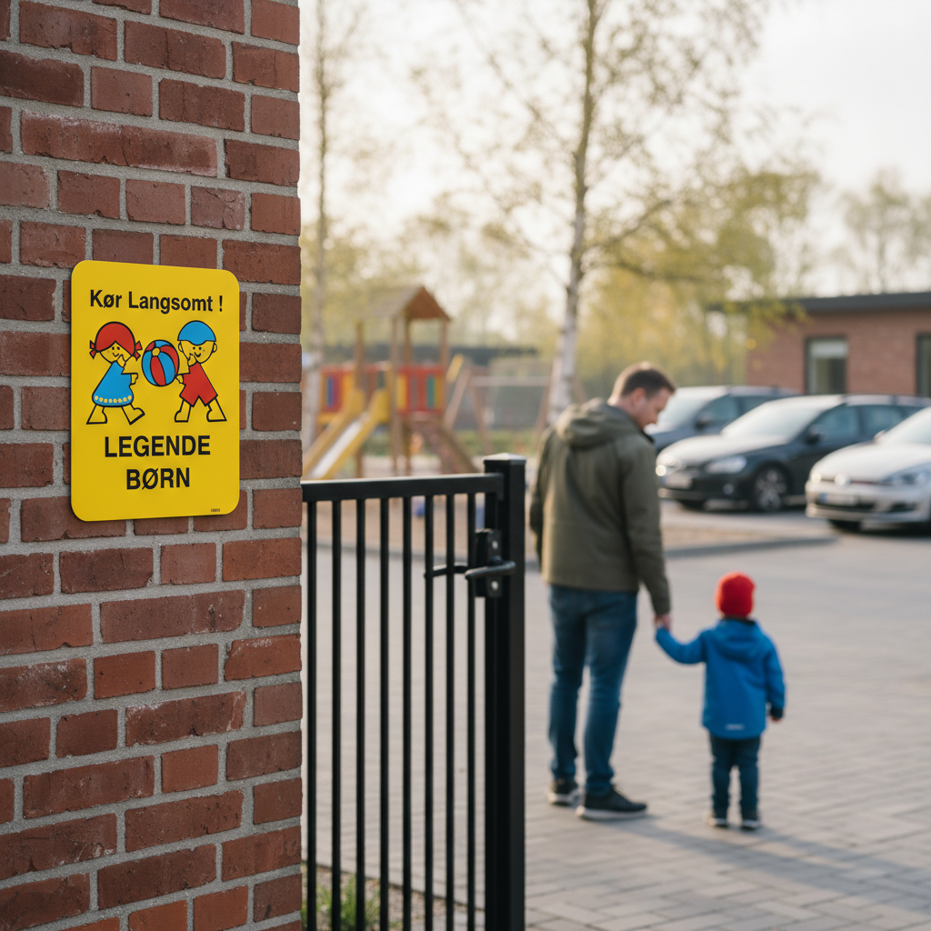 Kør langsomt legende børn skilt - Billede 4
