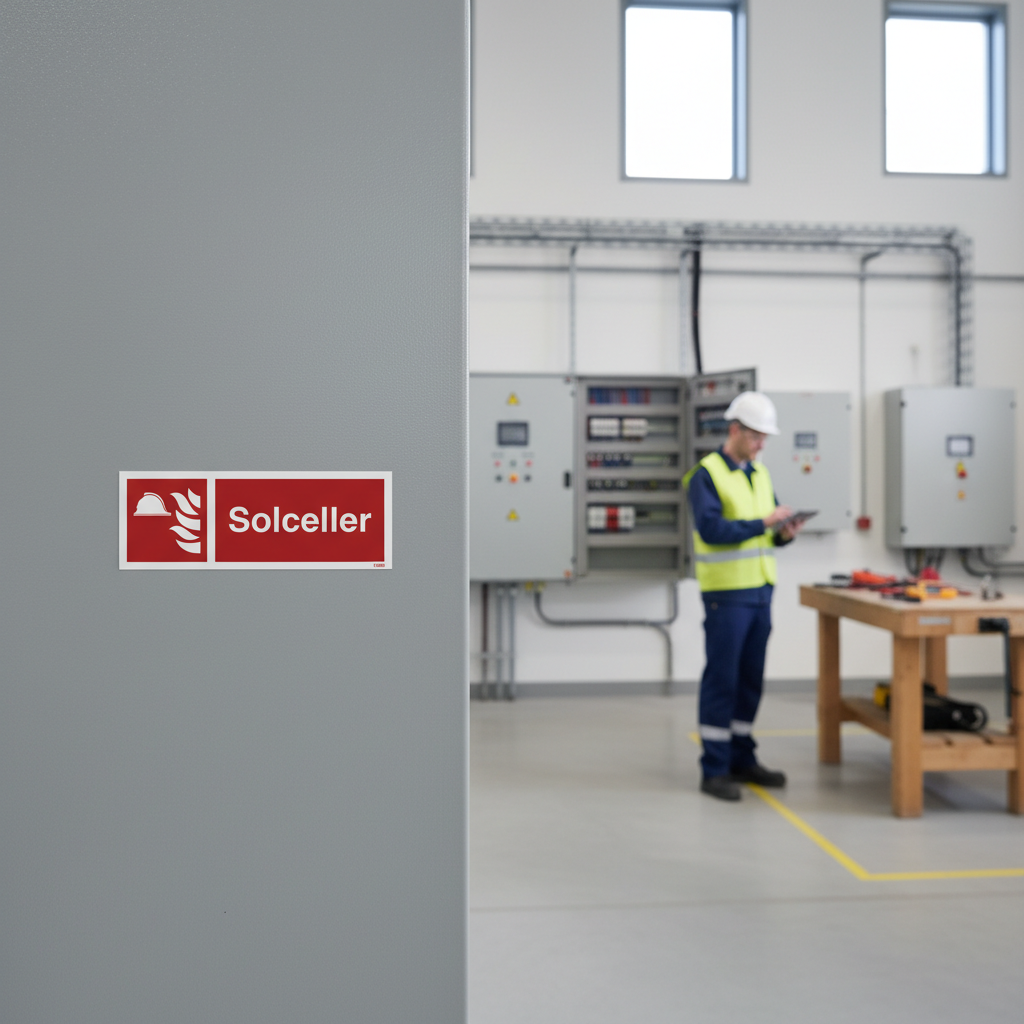 Solceller brandskilt - Billede 2