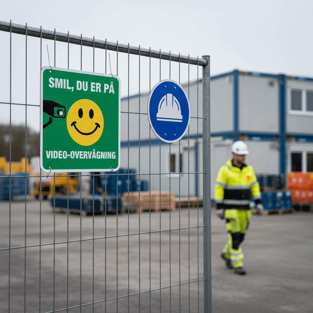 Smil du er på Video-overvågning skilt - Billede 3