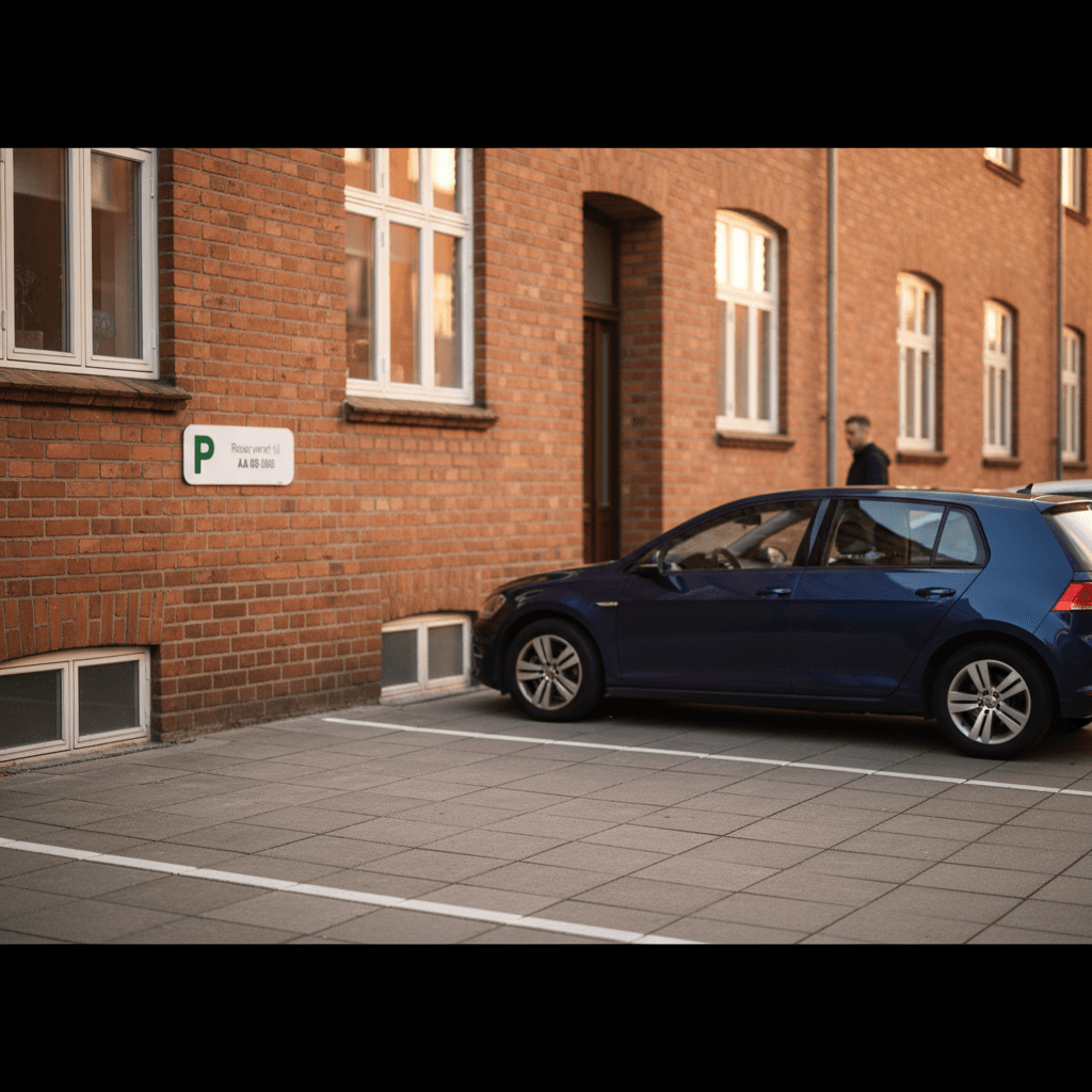 Parkering reserveret til nummerplade skilt grønt - Billede 4