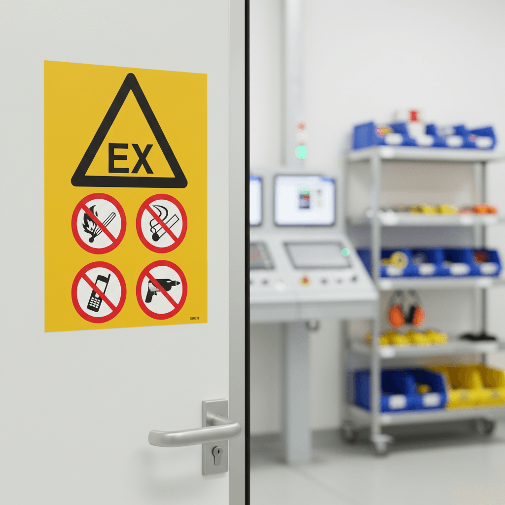 EX forbud ild røg tele boring skilt - Billede 5