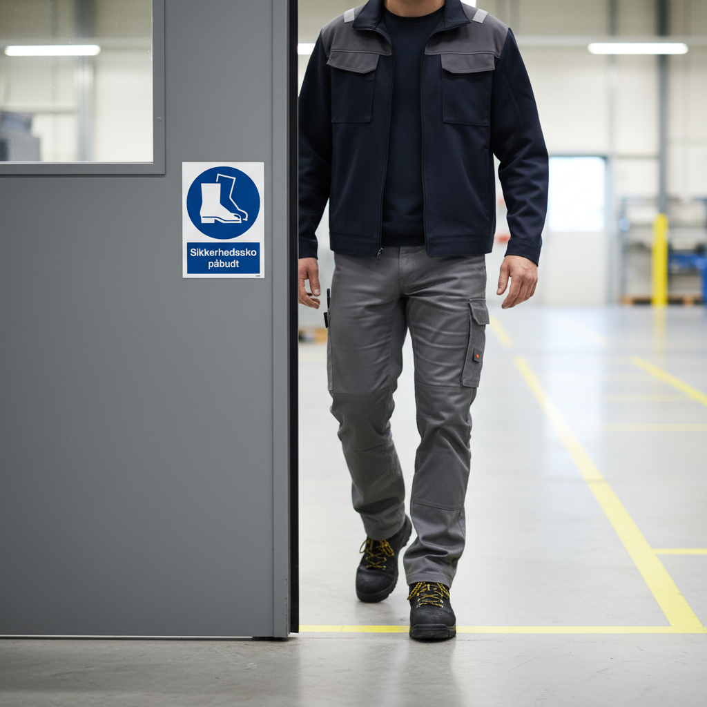 Sikkerhedssko påbudt skilt - Billede 4