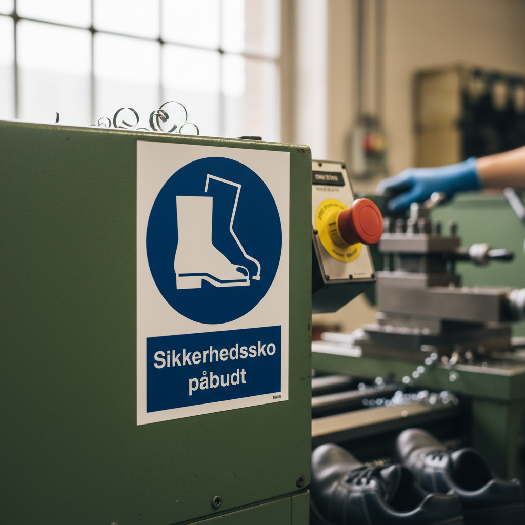 Sikkerhedssko påbudt skilt - Billede 5