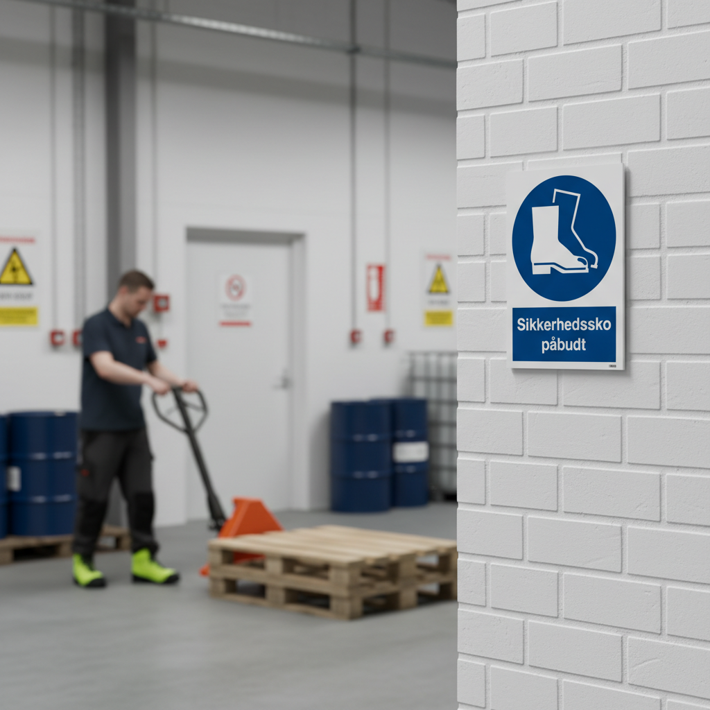 Sikkerhedssko påbudt skilt - Billede 3