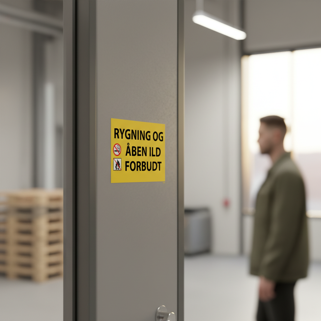 Rygning og åben ild forbudt skilt - Billede 6