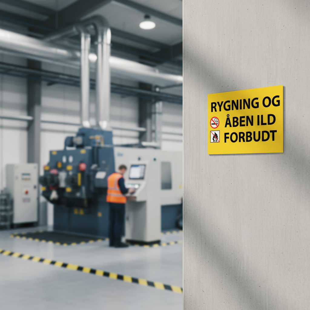 Rygning og åben ild forbudt skilt - Billede 5