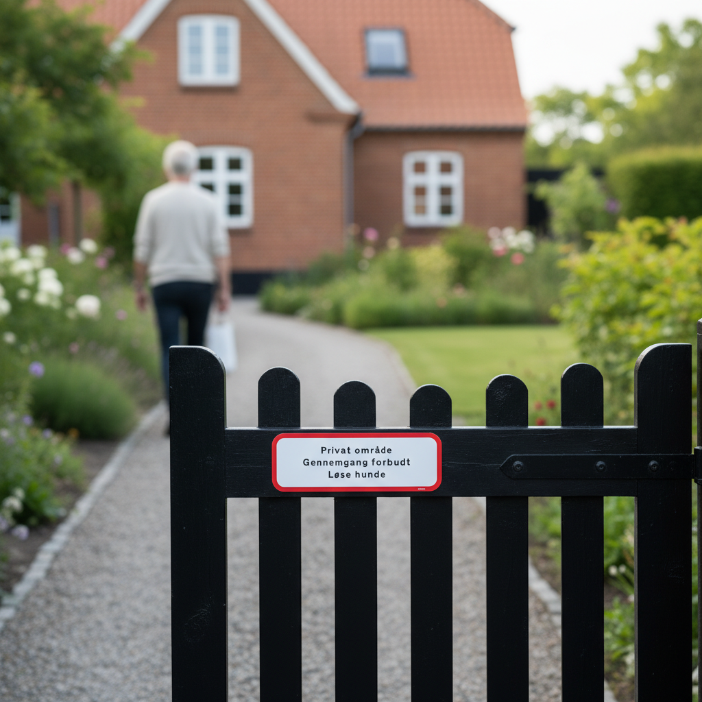 Privat område Gennemgang forbudt Løse hunde skilt - Billede 3