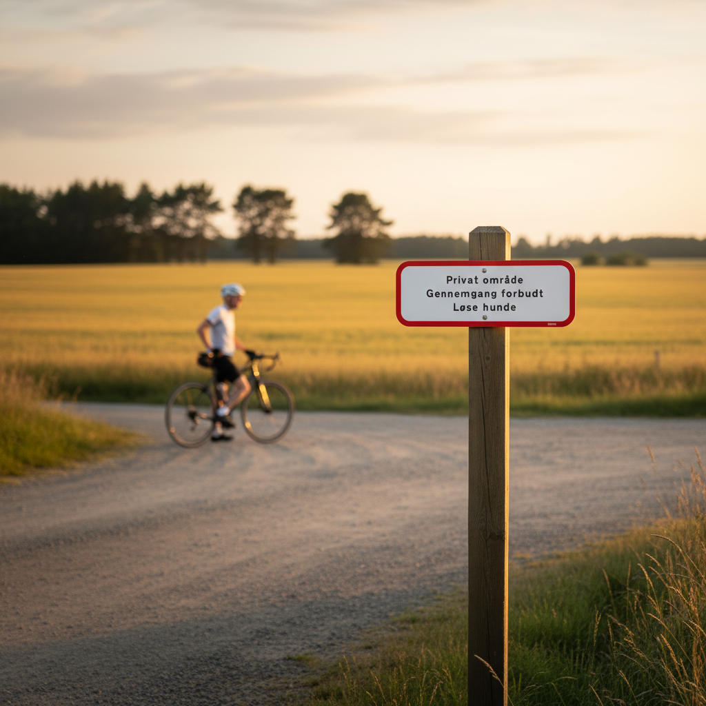 Privat område Gennemgang forbudt Løse hunde skilt - Billede 2