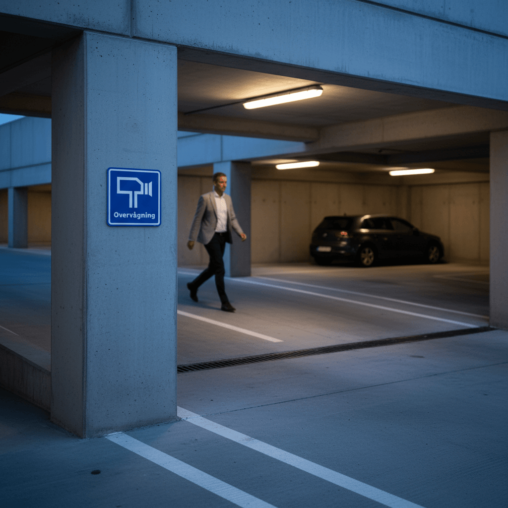 Video overvågning blåt skilt - Billede 5