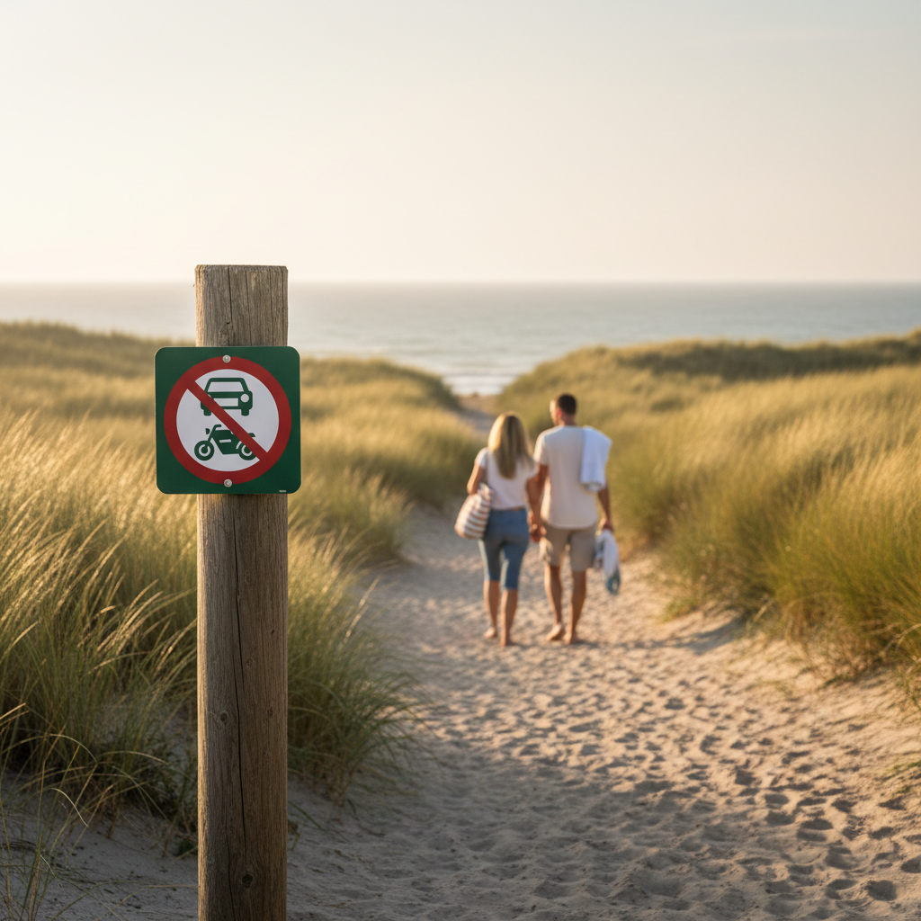 Motorkørsel forbudt skilt - Naturstyrelsen - Billede 2