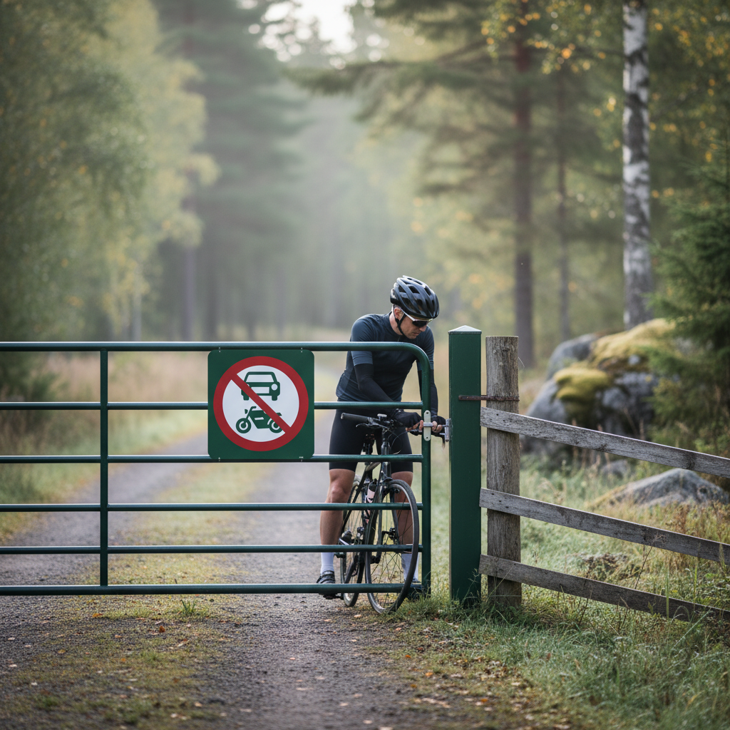 Motorkørsel forbudt skilt - Naturstyrelsen - Billede 4