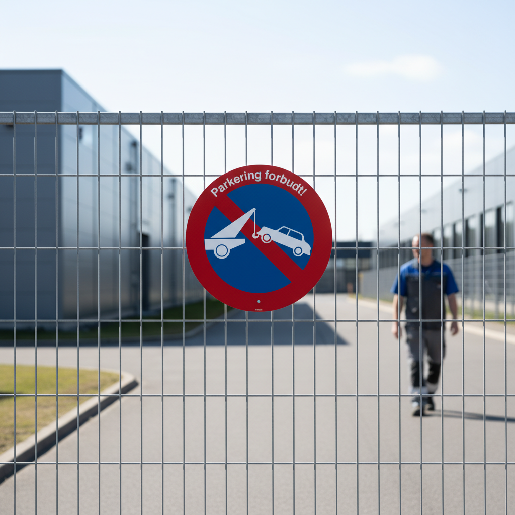 Parkering forbudt skilt - Biler fjernes - Billede 3