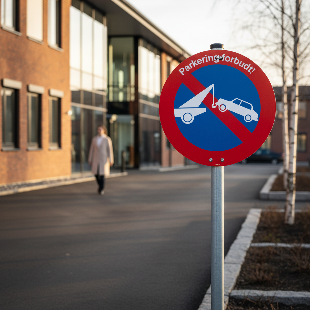 Parkering forbudt skilt - Biler fjernes - Billede 2