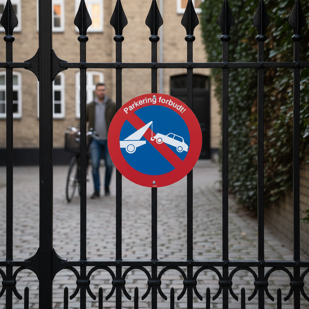 Parkering forbudt skilt - Biler fjernes - Billede 4
