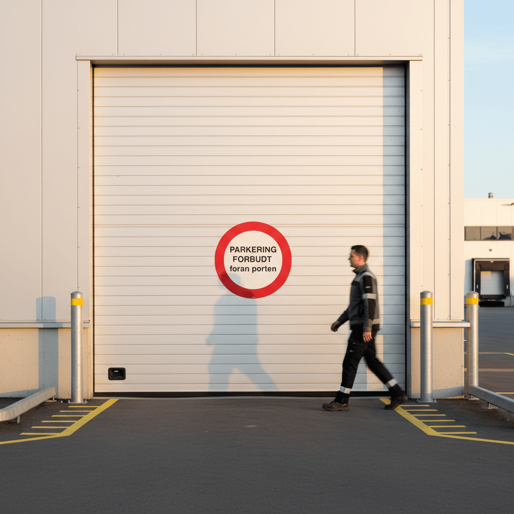 Parkering forbudt foran porten Skilt - Billede 2