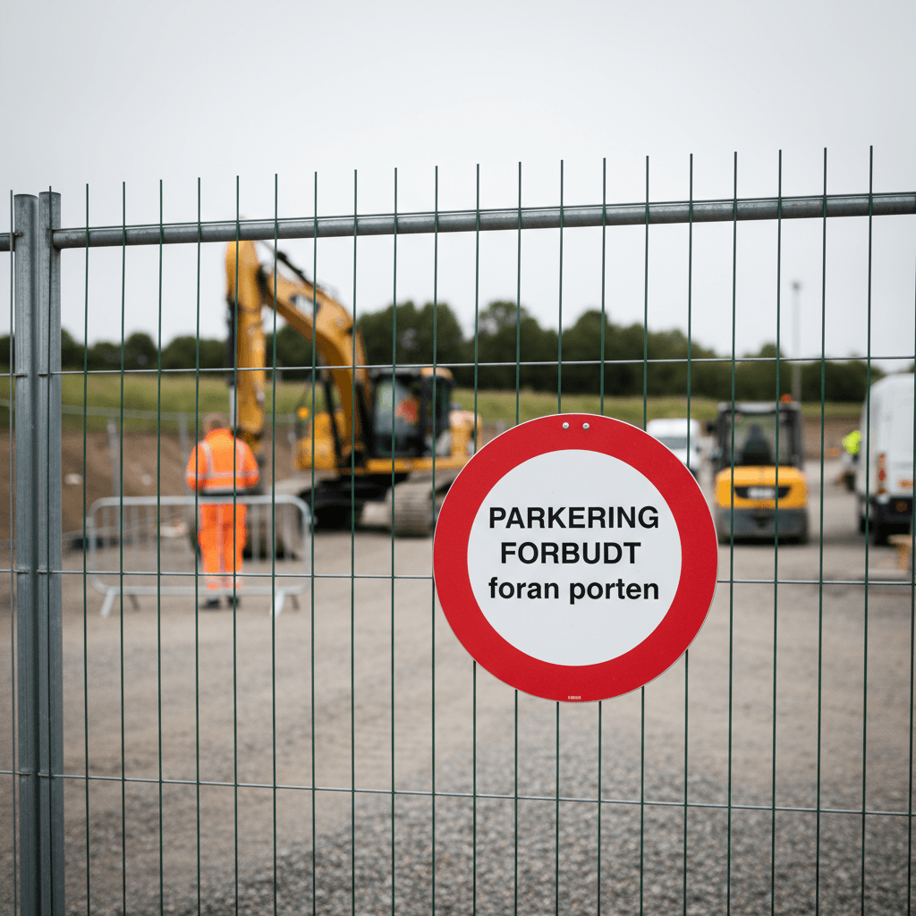 Parkering forbudt foran porten Skilt - Billede 4