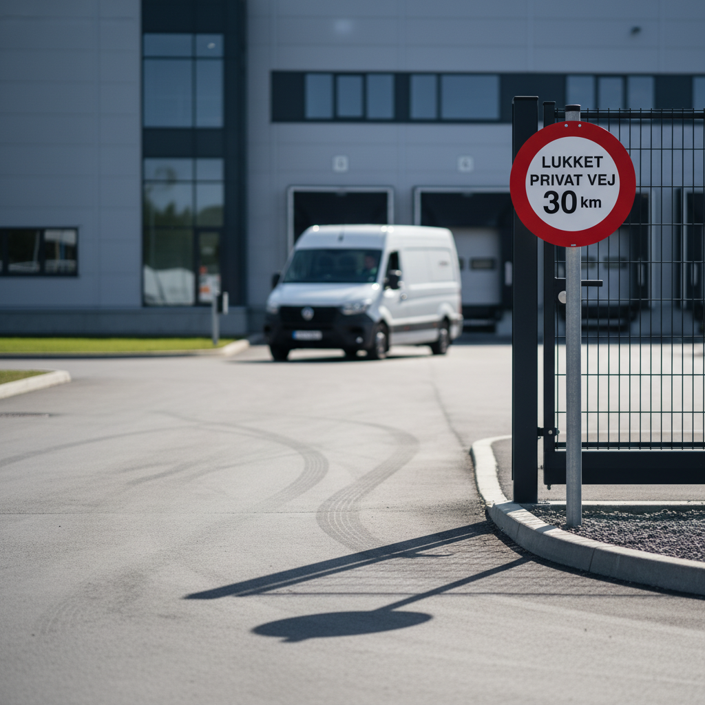 Lukket privat vej 30 km skilt - Billede 5