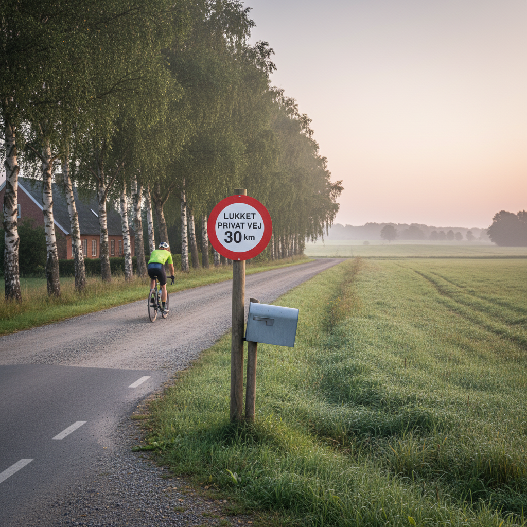 Lukket privat vej 30 km skilt - Billede 4