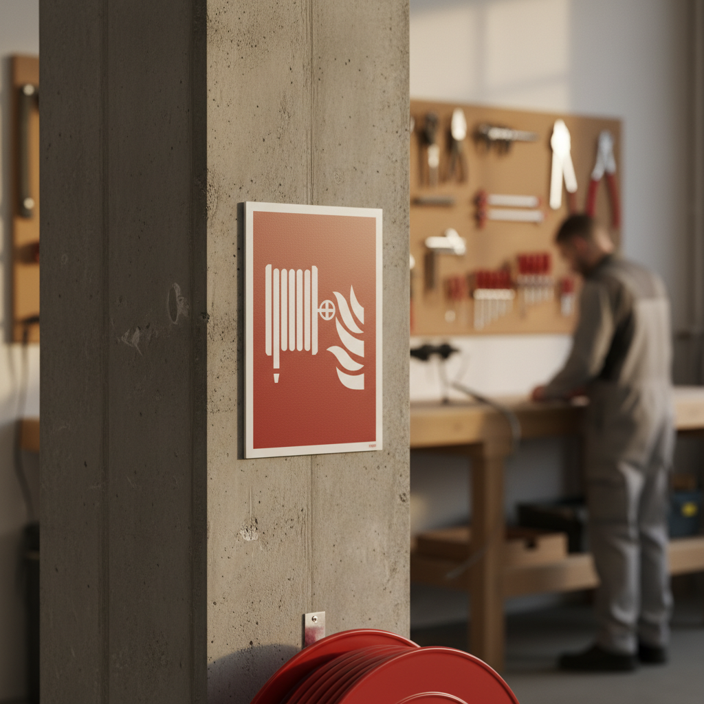 Brandslange Brandskilt - Billede 2