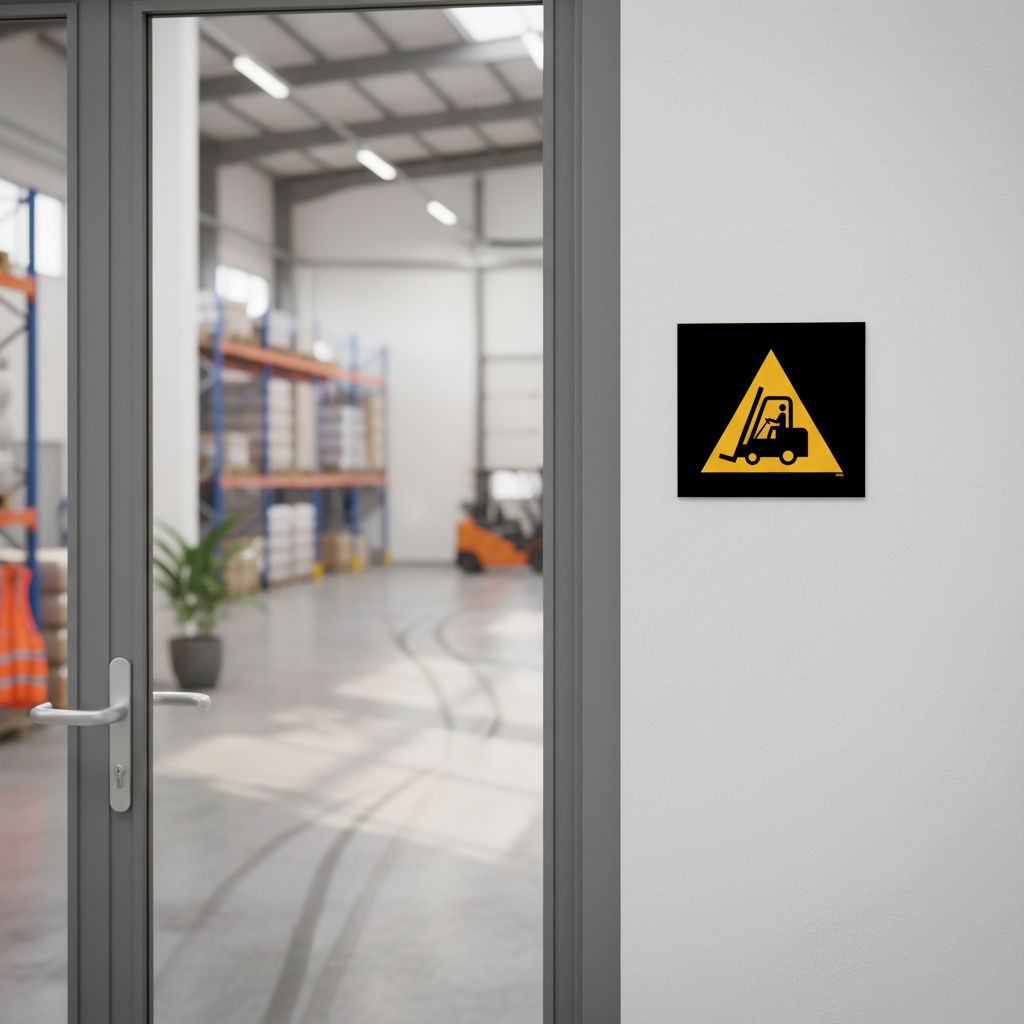 Gaffeltrucks og andre industrikøretøjer skilt ISO W014 - Billede 4